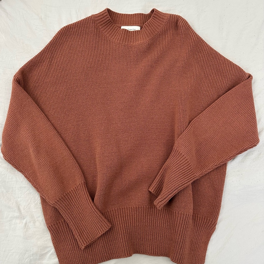 By Together Terracotta Knit Pullover